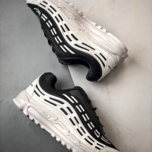 【AT3346】CDG Homme Plus x Nike Air Max TL 2.5 ブラック＆ホワイト共同モデル、ヴィンテージ風のクッション性エアクッションランニングシューズが実物掲載されました。