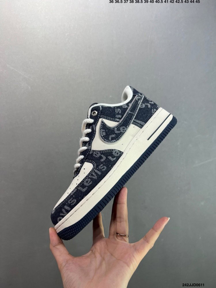 【AT8919】ナイキ Air Force 1 デニムパッチワークスニーカー | Nike Air Force 1