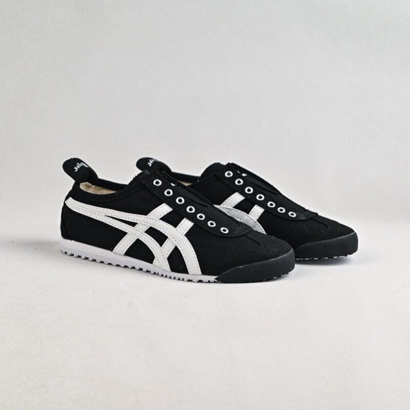 【AT8940】Onitsuka Tiger Mexico 66 ブラックとホワイトのレトロスニーカー | Onitsuka Tiger