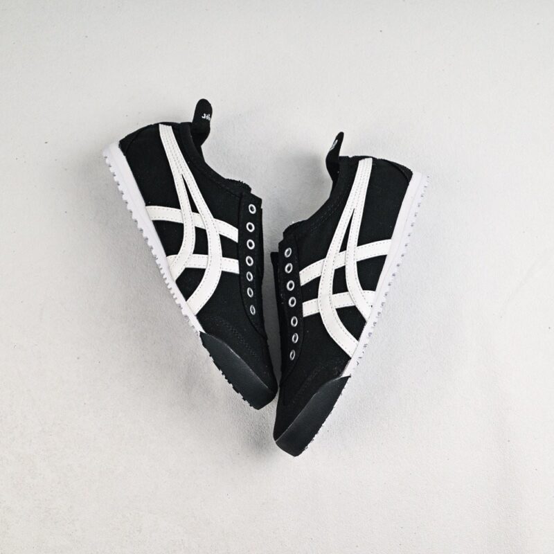 【AT8940】Onitsuka Tiger Mexico 66 ブラックとホワイトのレトロスニーカー | Onitsuka Tiger