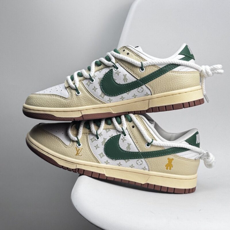 【AT8958】ナイキダンクローレトロカスタムバージョン - クラシックなストリートスタイルとモダンな工芸の融合 | LV x Nike