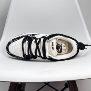 【AT8959】Nike Dunk Low ハイエンド カスタムスニーカー 黒と白のコントラストデザイン 高品質レザー | Nike Dunk