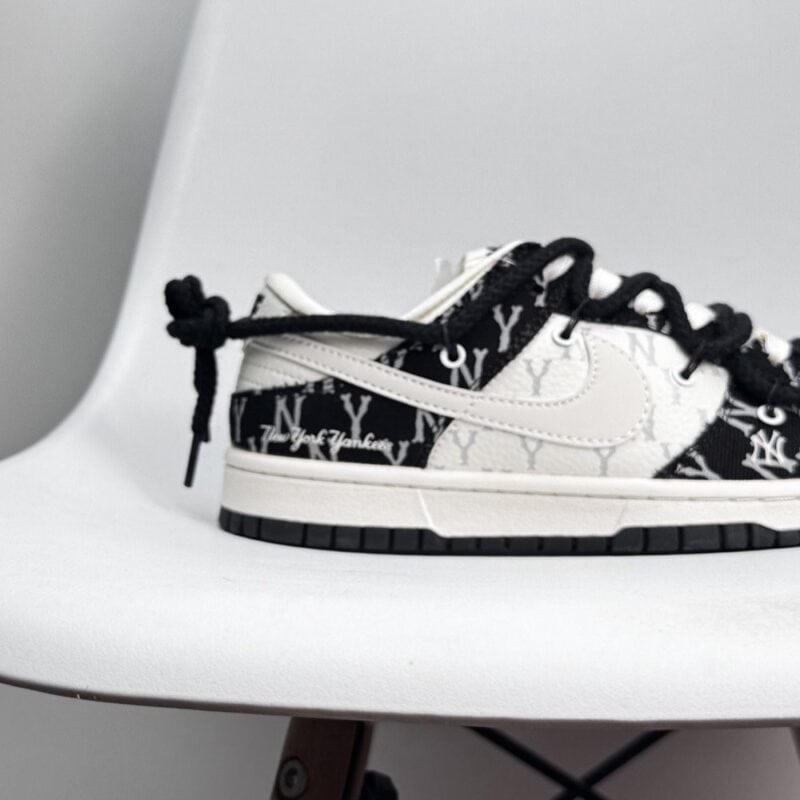 【AT8959】Nike Dunk Low ハイエンド カスタムスニーカー 黒と白のコントラストデザイン 高品質レザー | Nike Dunk
