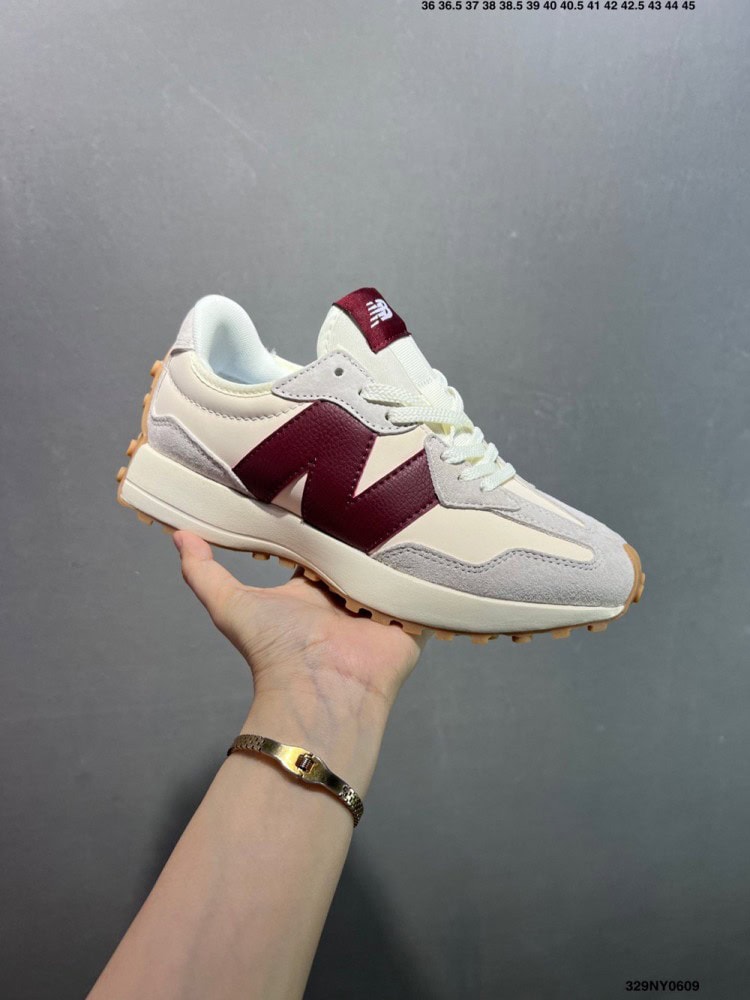 【AT8967】New Balance MS327シリーズウィメンズランニングシューズ- スエード＆メッシュ素材、レトロスタイルデザイン | New Balance