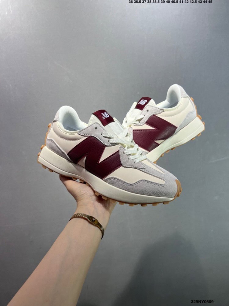 【AT8967】New Balance MS327シリーズウィメンズランニングシューズ- スエード＆メッシュ素材、レトロスタイルデザイン | New Balance