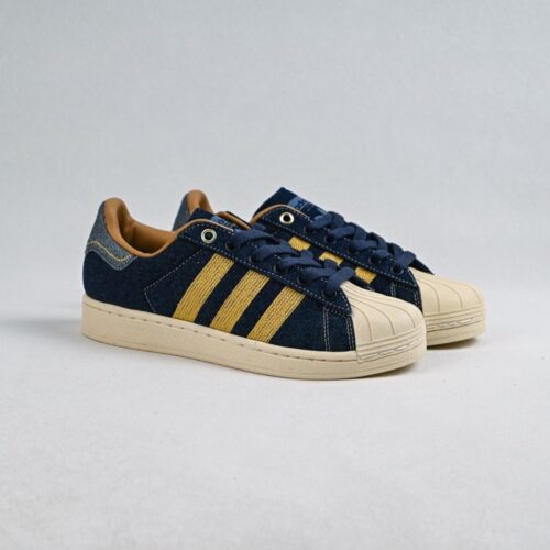 【AT8977】アディダスオリジナルススーパースター青白ゴールドスニーカー | Adidas Superstar