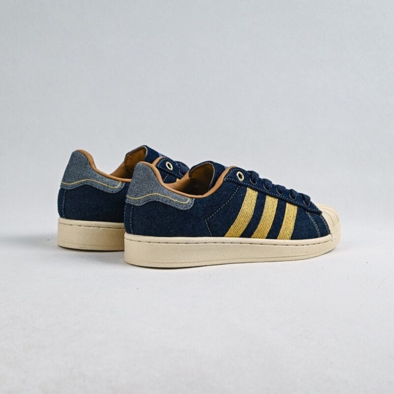 【AT8977】アディダスオリジナルススーパースター青白ゴールドスニーカー | Adidas Superstar