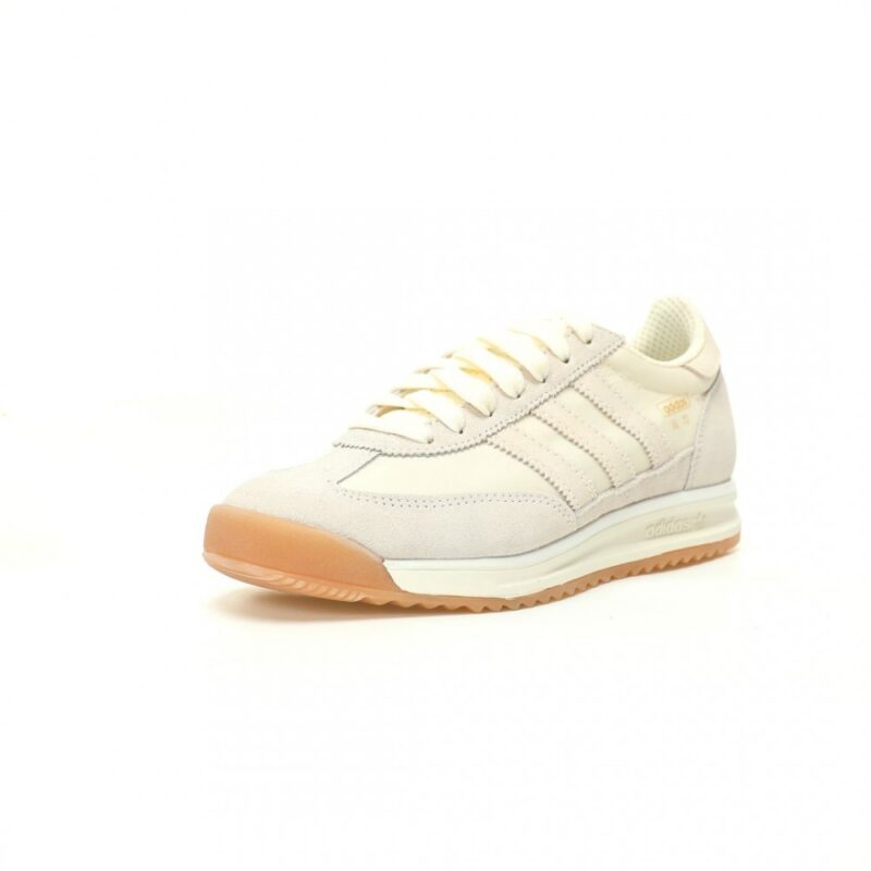 【AT9008】アディダス Originals SL72 OGシリーズ：ワンダーホワイトカラー、レトロなデザイン、都会の女性に最適、高品質スエード素材、EVAクッション技術、通勤やカジュアルなシーンに | adidas