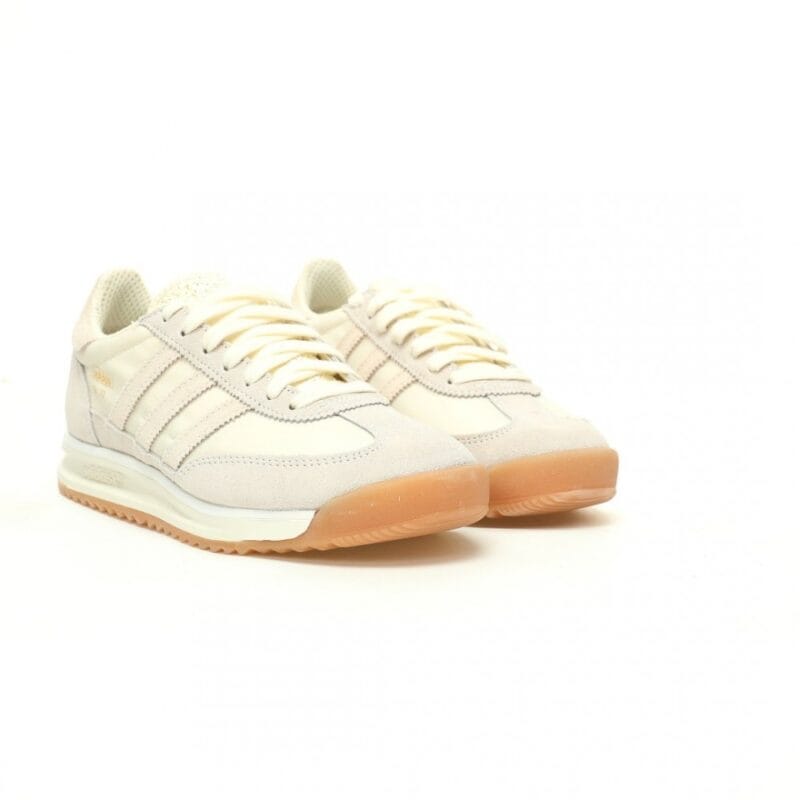 【AT9008】アディダス Originals SL72 OGシリーズ：ワンダーホワイトカラー、レトロなデザイン、都会の女性に最適、高品質スエード素材、EVAクッション技術、通勤やカジュアルなシーンに | adidas