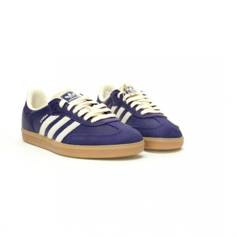 【AT9033】アディダス オリジナルス Samba OGシリーズ: カレッジパープルのキャッシュレザー スニーカー | adidas