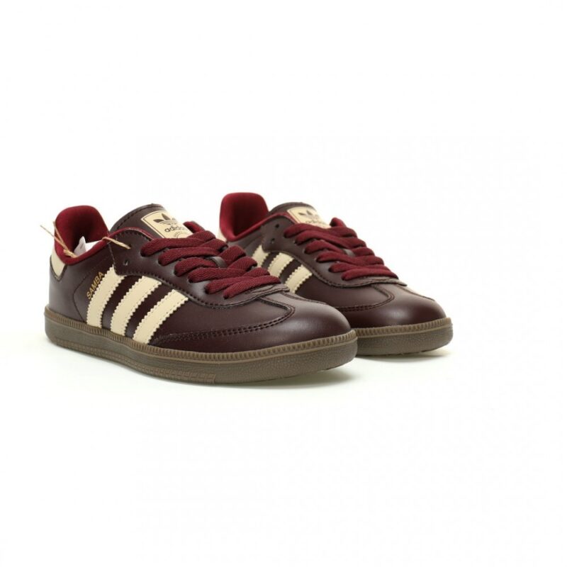【AT9034】アディダスオリジナルスサンバOG ダークレッドトフィーソール ストリートファッション シューズ | Adidas Originals