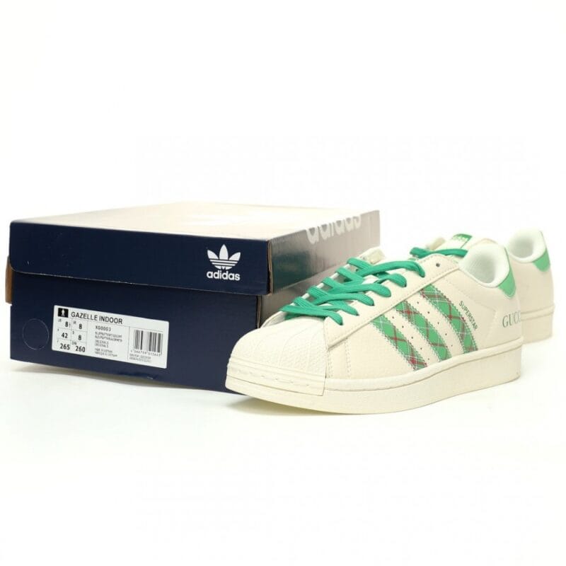【AT9072】グッチ x アディダス オリジナルス コラボ クラシックシェルトゥスニーカー | Superstar