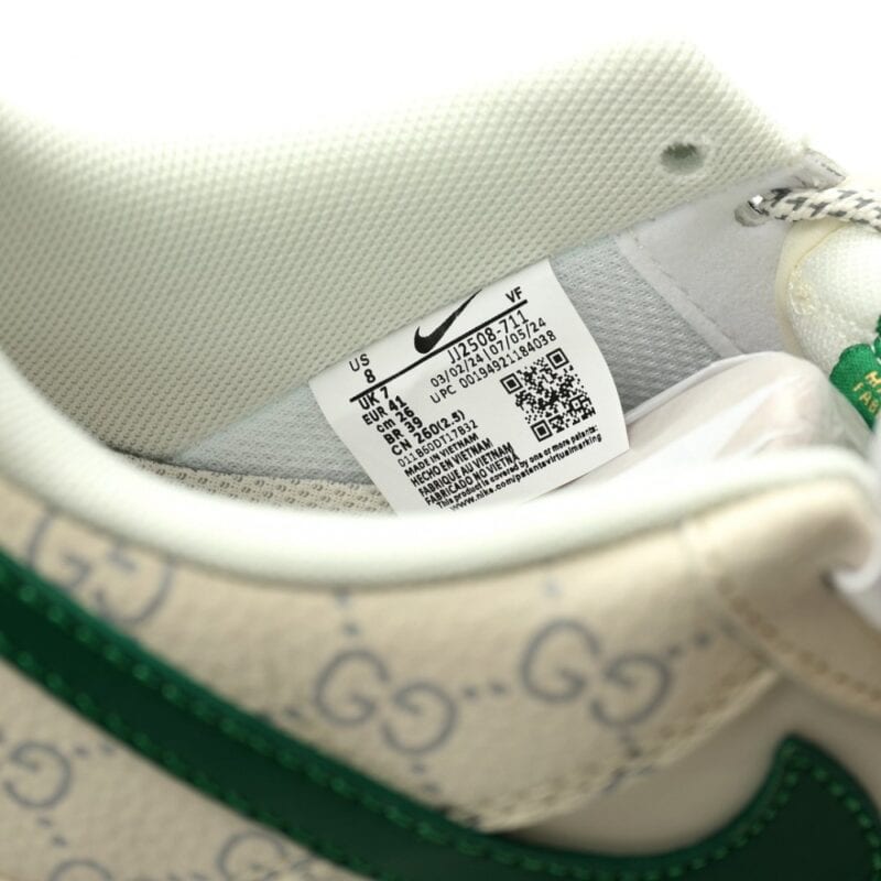 【AT9073】Gucci × ナイキのコラボレーションエアフォース1 - 高品質リザード型革とGGモノグラム柄を融合 | Gucci x Nike