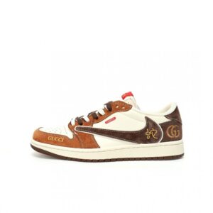 【AT9080】グッチ×トラヴィス・スコット×ナイキ Air Jordan 1 Low 2025年蛇年限定カラー | Nike x Gucci