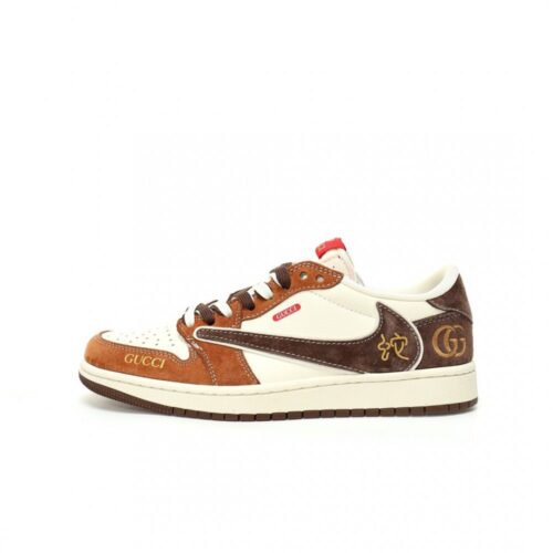 【AT9080】グッチ×トラヴィス・スコット×ナイキ Air Jordan 1 Low 2025年蛇年限定カラー | Nike x Gucci