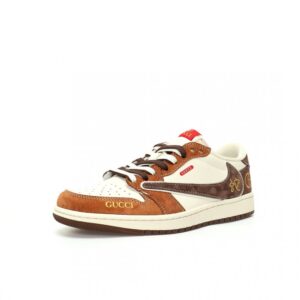 【AT9080】グッチ×トラヴィス・スコット×ナイキ Air Jordan 1 Low 2025年蛇年限定カラー | Nike x Gucci
