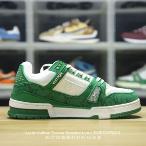 【AT9750】ルイ・ヴィトン グリーンホワイトカラーロートップスニーカー | Louis Vuitton Malletier