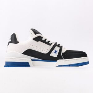 【AT9772】ルイ・ヴィトントレーナースニーカー ロー ブラックホワイトブルー 高品質レザーデザイン | Louis Vuitton x Nike
