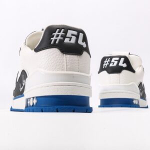 【AT9772】ルイ・ヴィトントレーナースニーカー ロー ブラックホワイトブルー 高品質レザーデザイン | Louis Vuitton x Nike