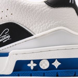 【AT9772】ルイ・ヴィトントレーナースニーカー ロー ブラックホワイトブルー 高品質レザーデザイン | Louis Vuitton x Nike